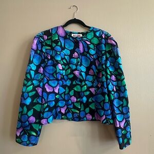 Maggy London-VINTAGE-100% Silk-Button Down-Size 12